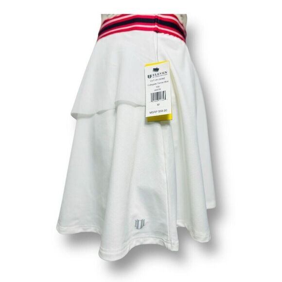 EleVen by Venus Williams M White Red Tennis Skort Golf Athletic Preppy Classic - Picture 6 of 11